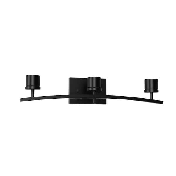 3-Light Black Vanity Light Canopy Elevate Your Bathroom with Style
