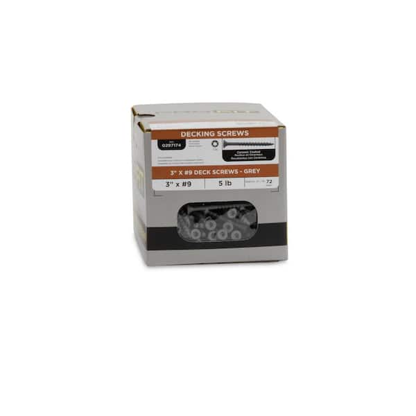 PRO-FIT #9 x 3 in. T25 Star Drive Bugle Head Grey Wood Deck Screws 5 lbs. (360-Count)