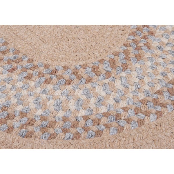 Winchester Oatmeal 11 ft. x 14 ft. Oval Moroccan Wool Blend Area Rug