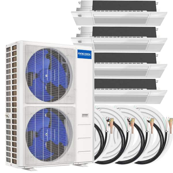 MRCOOL DIY 48,000 BTU 4-Ton 4-Zone 20.5 SEER Ductless Mini-Split AC And ...