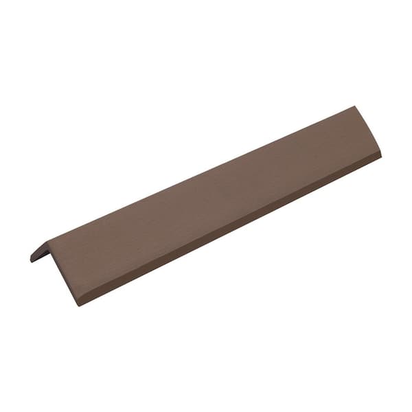 Ejoy 2 in. x 2.2 in. x 8.8 ft. Coffee Brown Outdoor PVC Wall Siding End Trim (Set of 6-Pieces)