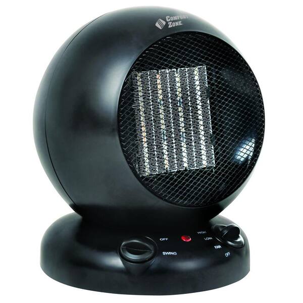 Comfort Zone 1500-Watt Ceramic Electric Portable Heater with Thermostat and Fan-DISCONTINUED