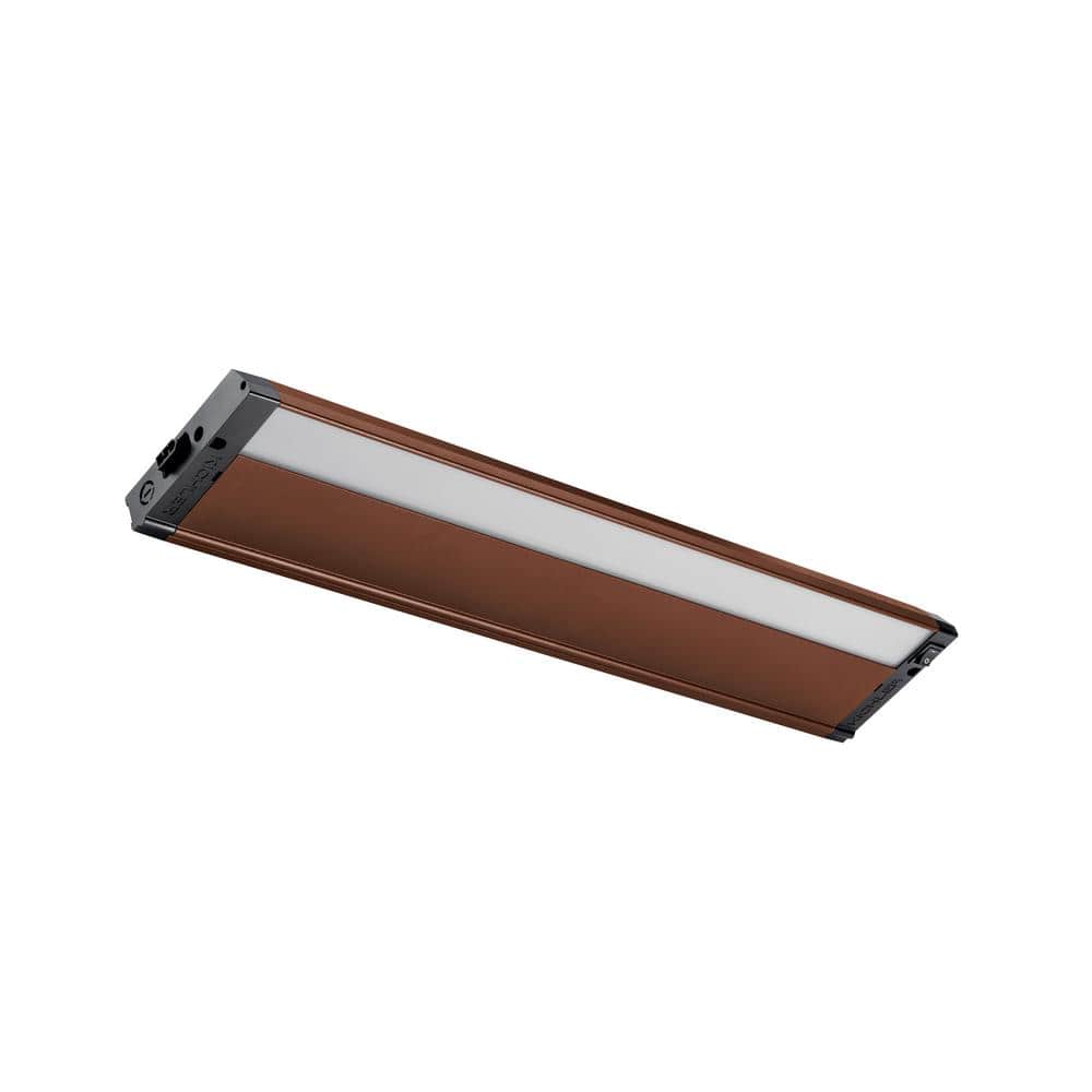 KICHLER 4U Series 22 in. 3000K LED Textured Bronze Under Cabinet Light with Frosted Diffuser