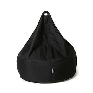 Pear Shaped Bean Bag Chair in Polyester PVC Black