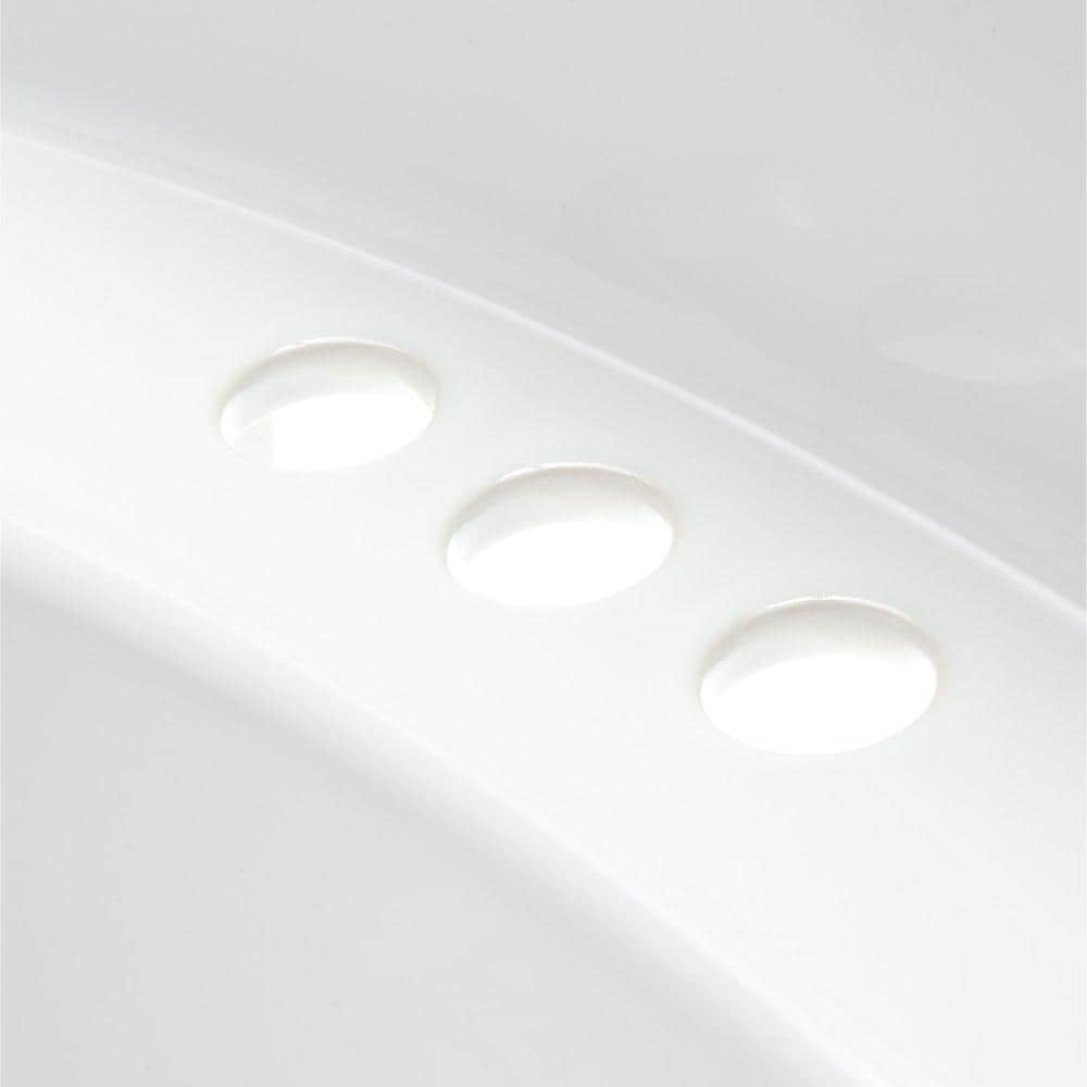 Greenwich White Ceramic Rectangular Wall-Mount Bathroom Sink