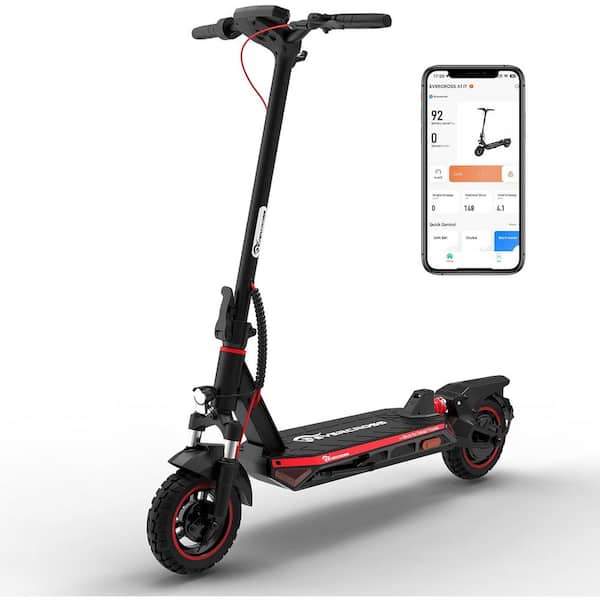 EVERCROSS Adult Electric Scooter of A1  800-Watt Portable Dual Brakes, Suspension 10 in. Solid Tires Up to 31 Miles Range & 28 mph