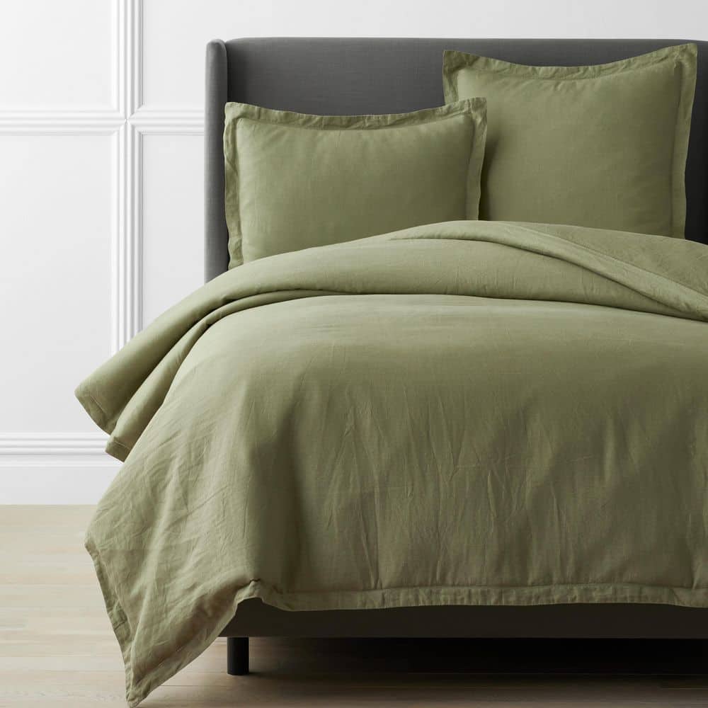 Buy Linen Duvet Cover in Jungle Green. Natural Linen Duvet Cover in Dark  Green. King, Queen, Twin, Full, Double Sizes. Green Linen Bedding Online in  India 