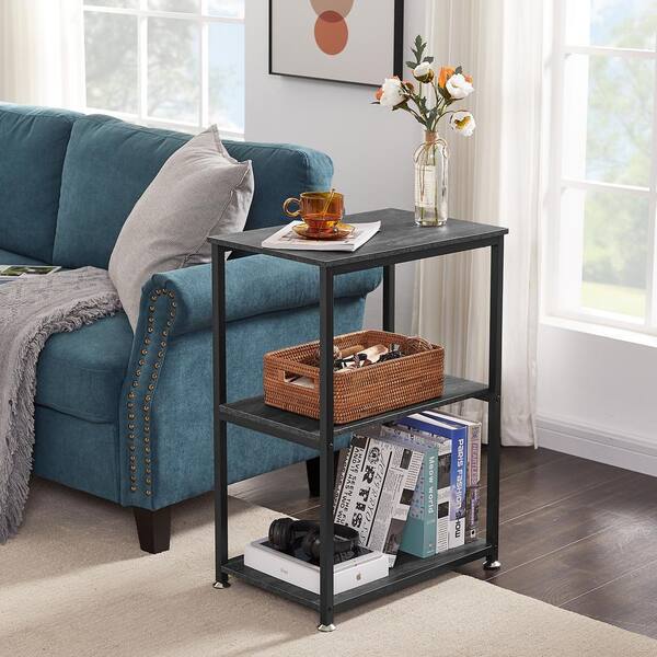 VECELO 13.8 in. W x 21.6 in. D x 30 in. H 3-Tier Deep Gray