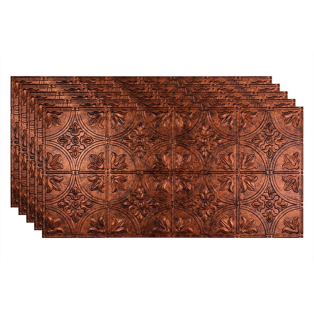 Traditional #2 2 ft. x 4 ft. Glue Up Vinyl Ceiling Tile in Moonstone Copper (40 sq. ft.) price history on PriceWatchPro