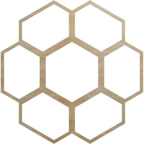 Ekena Millwork 34 in. x 21.75 in. x 0.375 in. Wood Medallion Moulding