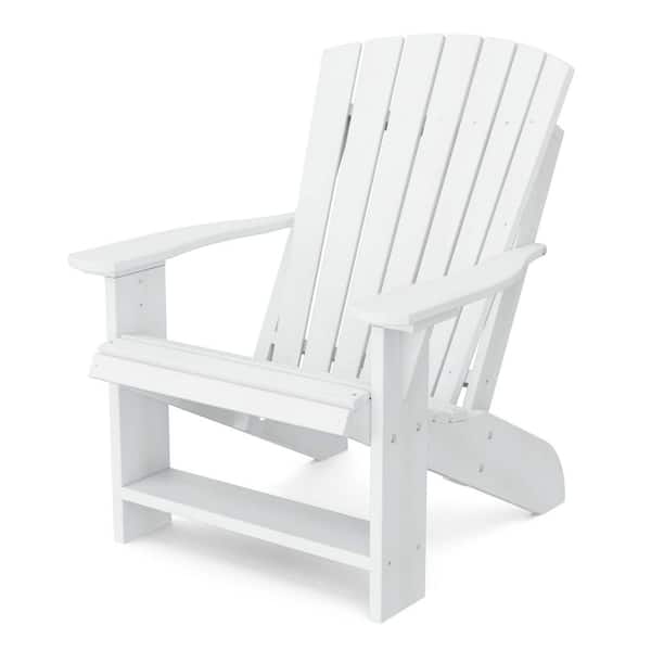 Wildridge Heritage White Plastic Outdoor Adirondack Chair
