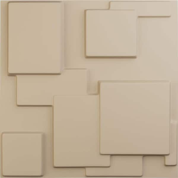 Ekena Millwork 19-5/8"W x 19-5/8"H Gomez EnduraWall Decorative 3D Wall Panel, Smokey Beige (12-Pack for 32.04 Sq.Ft.)
