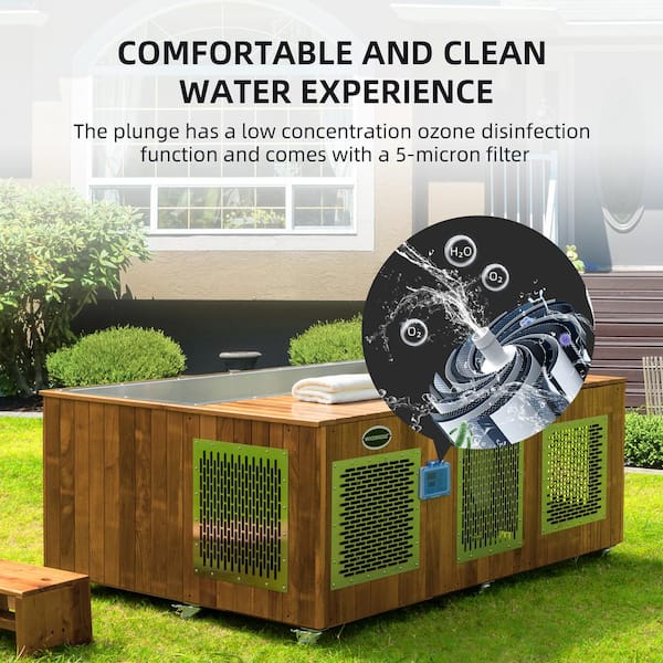 WOODBRIDGE Challenge 54 Luxury Cold Plunge Ice Tub with Chiller and  Heater, Ozone sanitation and Filter circulation system HBT8001 - The Home  Depot