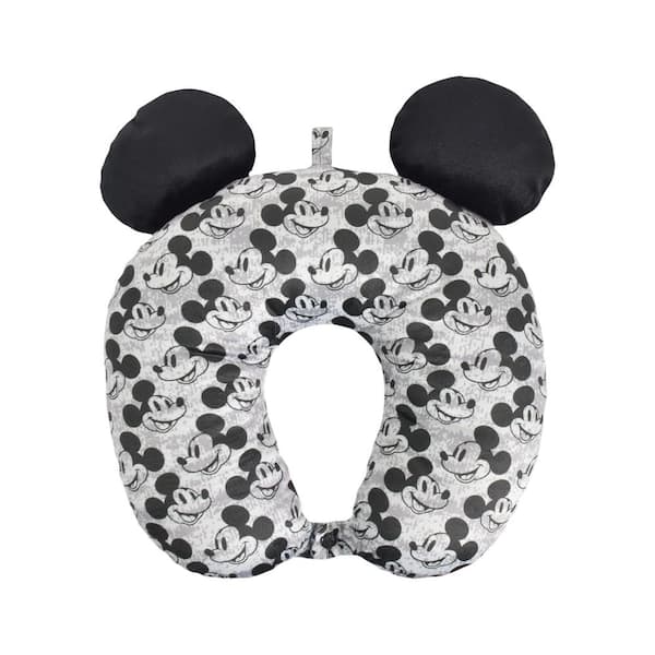 Ful Disney Mickey Mouse Neck Travel Pillow with 3D Ears Grey
