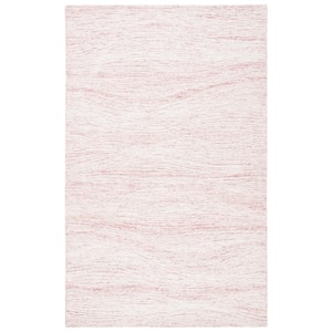 Metro Pink/Ivory 4 ft. x 6 ft. Abstract Waves Area Rug