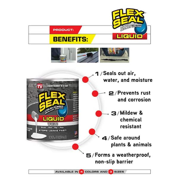 Flex Seal Family Of Products Flex Seal Liquid Clear 32 Oz Liquid Rubber Sealant Coating 6 Piece Lfsclrr32 Cs The Home Depot