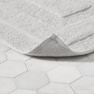 Cotton Machine Washable Textured Border Bath Mat