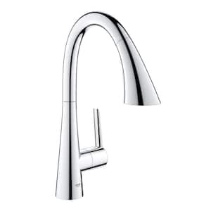 Zedra Single-Handle Bar Faucet with Pull-Out Sprayer in StarLight Chrome