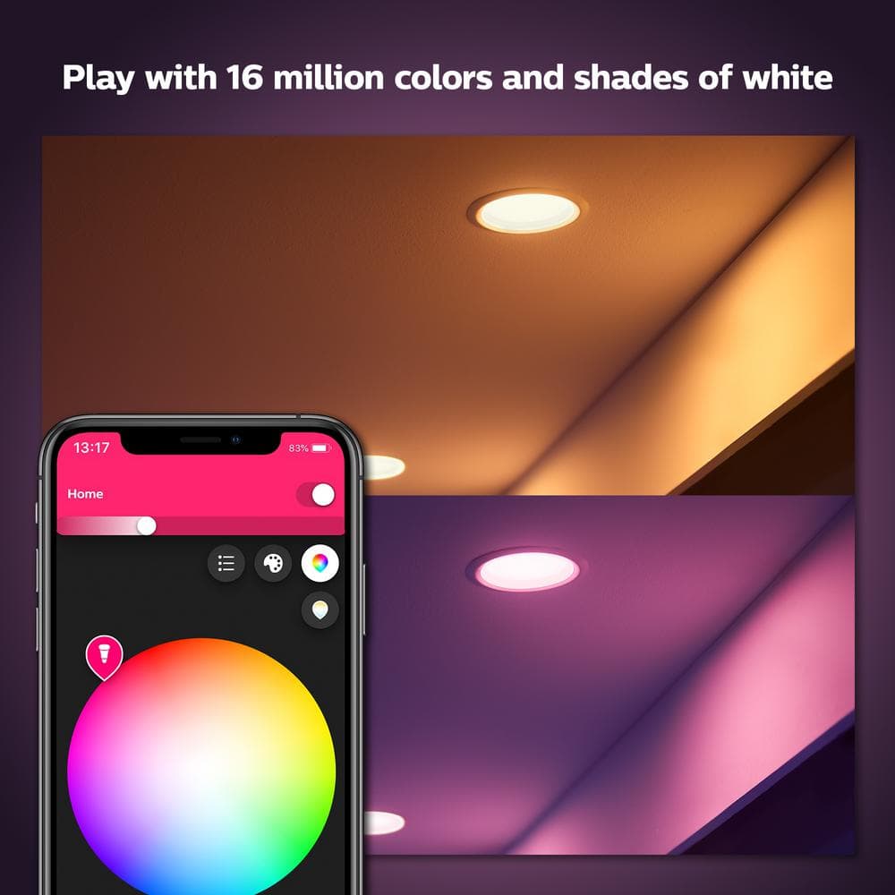 Philips Hue White and Color Ambiance 6" LED Smart Downlight
