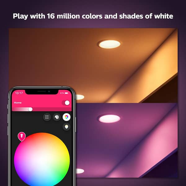 Philips Hue 5 in. / 6 in. LED Smart Color Changing Recessed High