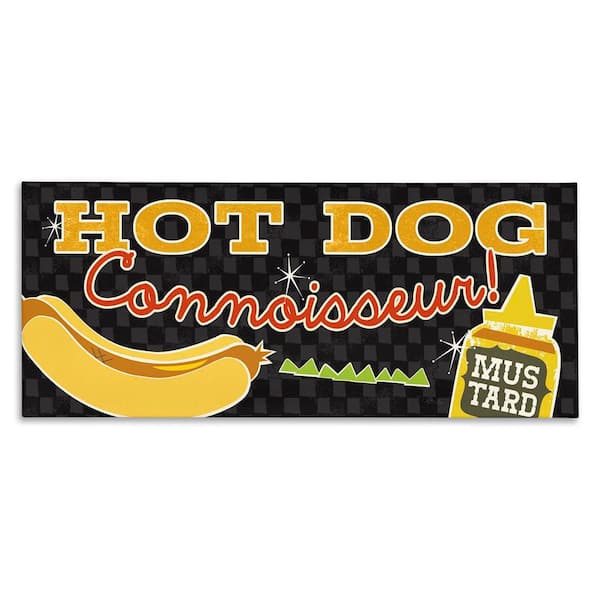 Stupell Industries Hot Dog Connoisseur by Pela Studio Unframed Food Graphic Art Print 10 in. x 24 in.