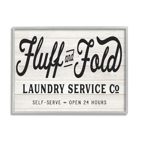 Stupell Industries Farmhouse Laundry Advertisement Rustic Pattern By Lettered and Lined Framed Print Abstract Texturize Art 11 in. x 14 in.