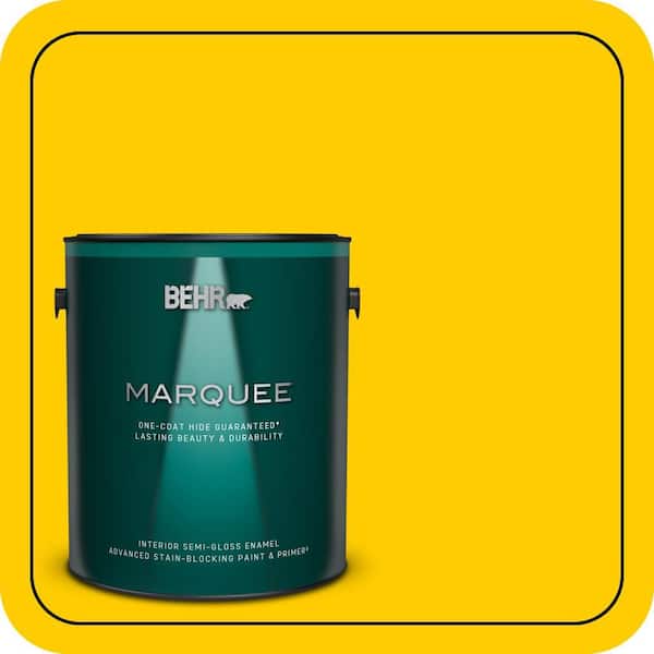BEHR MARQUEE 1 gal. #380B-7 Marigold Semi-Gloss Enamel Interior Paint & Primer