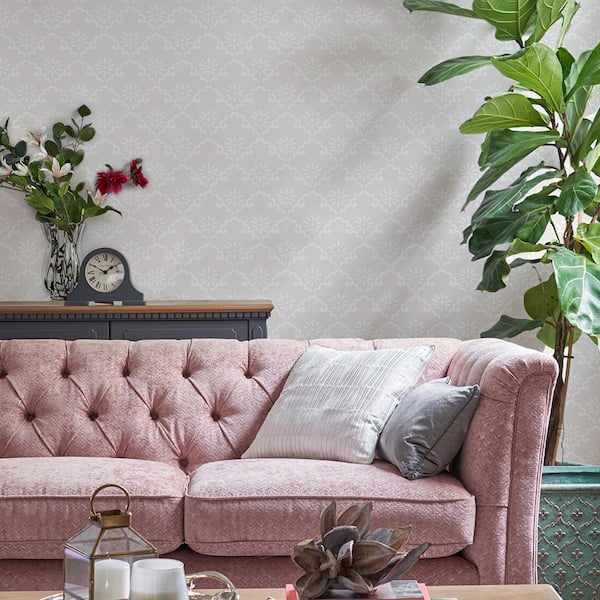 Laura Ashley Coralie Sugared Grey Wallpaper