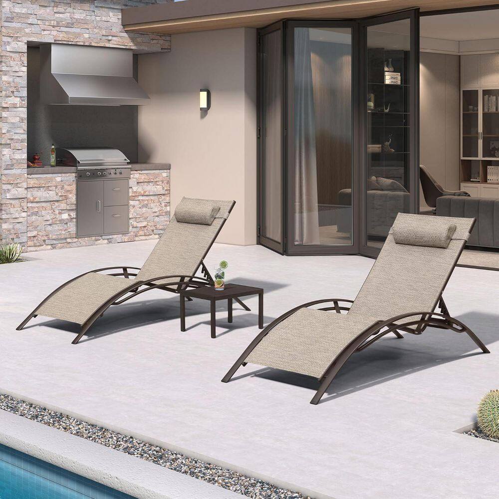 4 Piece Oversized Chaise Lounge Outdoor Beach Pool Sunbathing Lawn Lounger Recliner Chair price history on PriceWatchPro