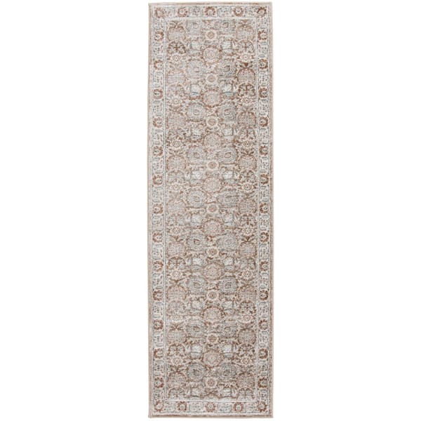 Reynell Brown Doormat 2 ft. x 7 ft. Vinyl Area Rug