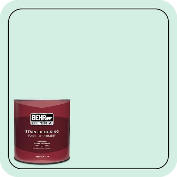 BEHR ULTRA 1 qt. #P420-1 Spring Frost Extra Durable Flat Interior Paint & Primer
