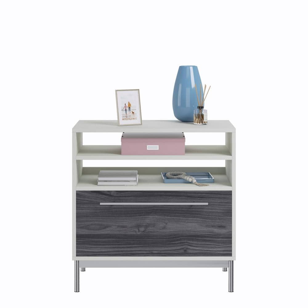 Pearl Oak and Misted Elm Legal Size Lateral File Cabinet