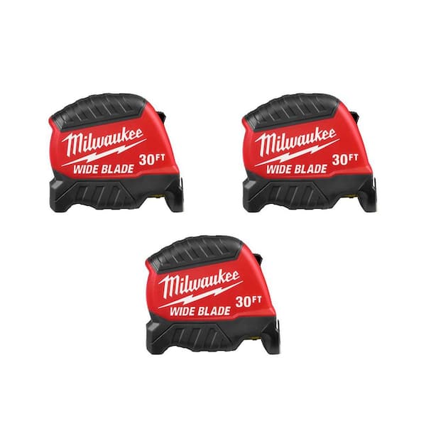 (3) 30FT Wide Blade Tape Measures