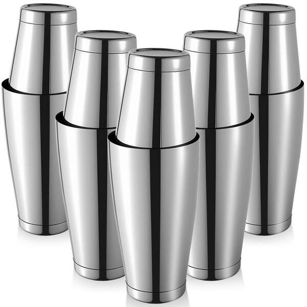 10-Piece Boston Cocktail Shaker Set, Stainless Steel 18 oz and 27 oz Martini Shakers for Bartending Kit