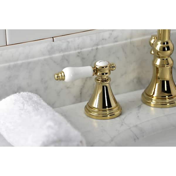 Bel-Air 8 in. Widespread 2-Handle Bathroom Faucet in Polished Brass