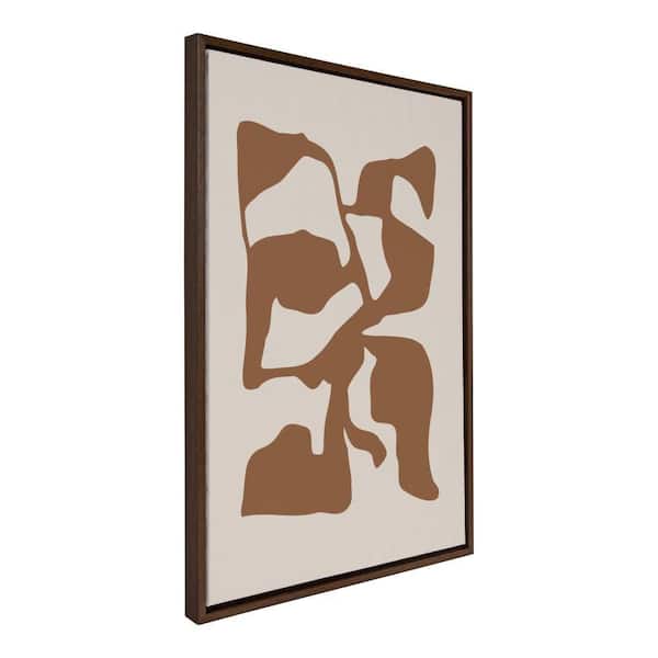 Kate and Laurel Sylvie "Distorted Shapes of Brown and Tan" by the Creative Bunch Studio Framed Art Print 23 in. x 33 in.