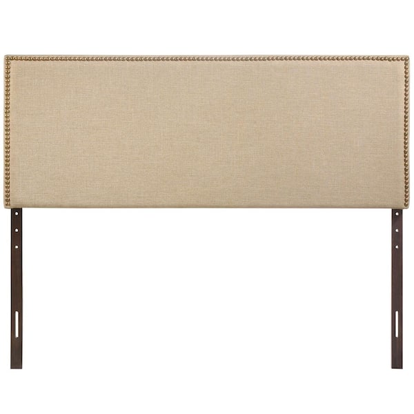 MODWAY Region Cafe Queen Nailhead Upholstered Headboard