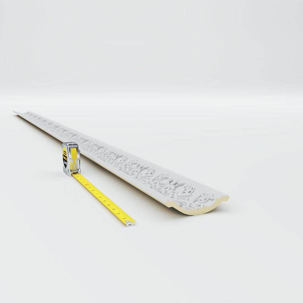 Primed White Geometric Urethane Crown Moulding Sample