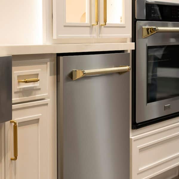 Autograph 24 in. Monument 3rd Rack Top Touch Control Dishwasher in Stainless Steel with Gold Helix Handle, 45dBa