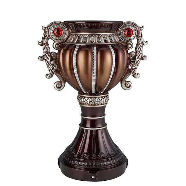 17.5 in. Multicolor Polyresin Urn Decorative Vase