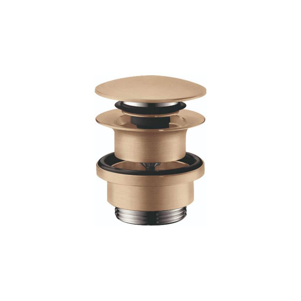 Brushed Bronze Push-Open Bathroom Sink Drain