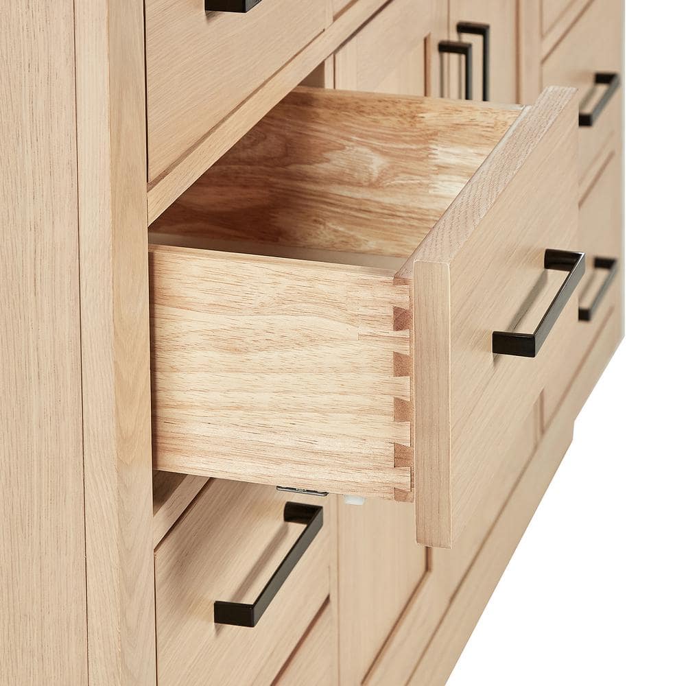 Hepburn 55" Oak Freestanding Single Sink Vanity with Quartz Top