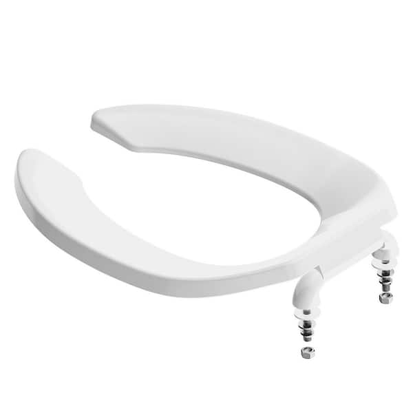18.5 in. Commercial Toilet Seat with Open Front Elongated, Special for Hospital, Hotel, School, Church, PP Material