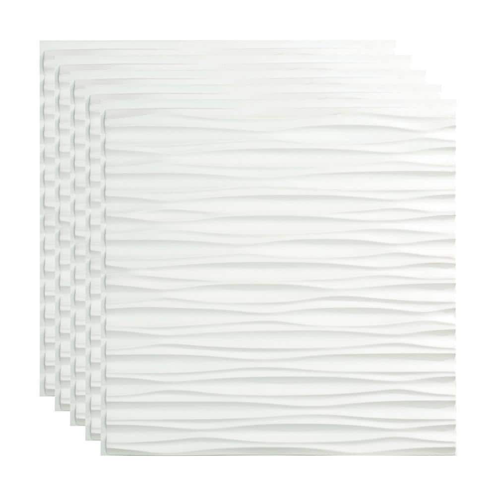 Matte White 24" x 24" Textured Vinyl Ceiling Tiles