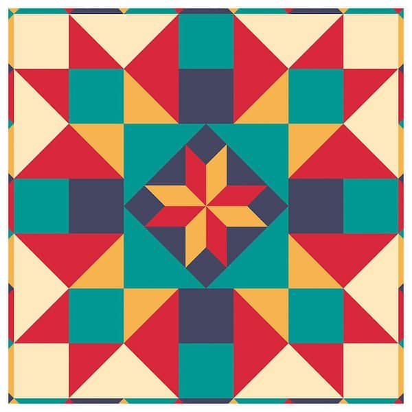 VENICE BEACH Collections Geometric Deco Design by Unknown 1 Piece Unframed Canvas Drawing Print 14 in. x 14 in.