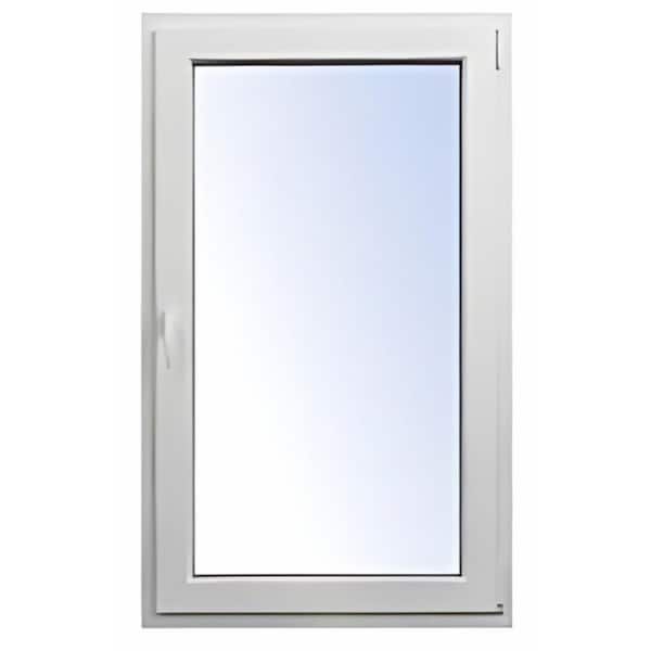 28 in. x 54 in. Elite Euro White Double-Pane Vinyl Tilt/Turn Window with Right Inward Swing