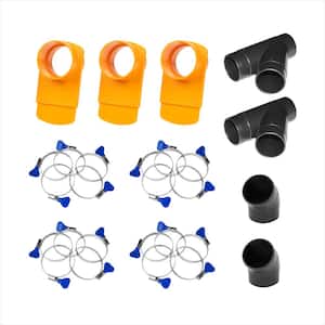 2-1/2 in. Dust Collection Fittings Kit with Connectors, Blast Gates and Clamps for Dust Collector Systems
