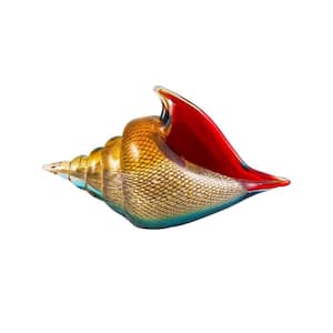Oceanside Seashell Handcrafted Art Glass Figurine
