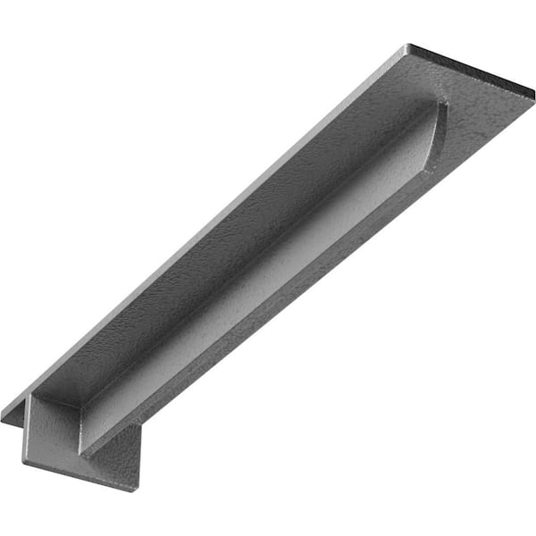 Ekena Millwork 3 in. x 2 in. x 18 in. Steel Hammered Gray Heaton Bracket