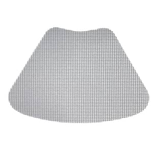 Fishnet 19 in. x 13 in. Ultimate Gray PVC Covered Jute Wedge Placemat (Set of 6)